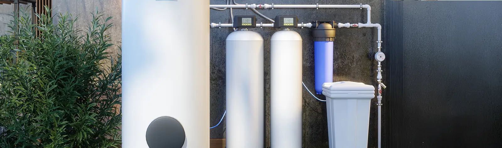 water heater and water softener systems